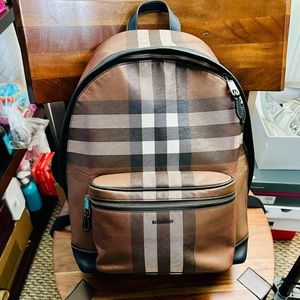 Burberry Brown Checkered Backpack